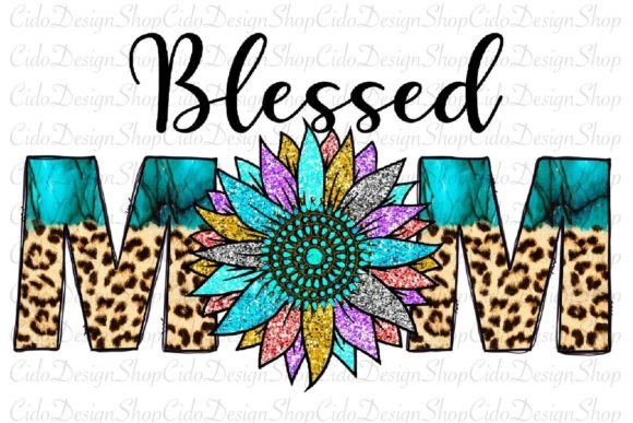 Blessed Mom Western Sublimation: Graphics & Print Templates