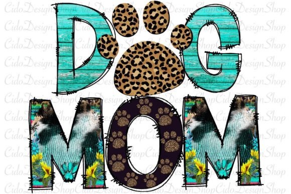 Dog Mom Western Sublimation: Graphics & Print Templates