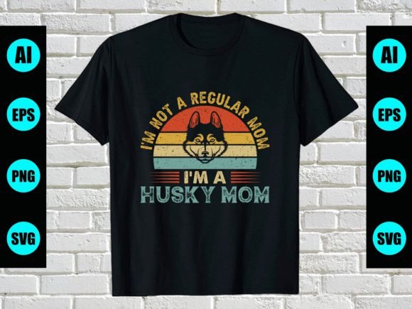 German Husky Dog Mom Vintage T-Shirt Graphics