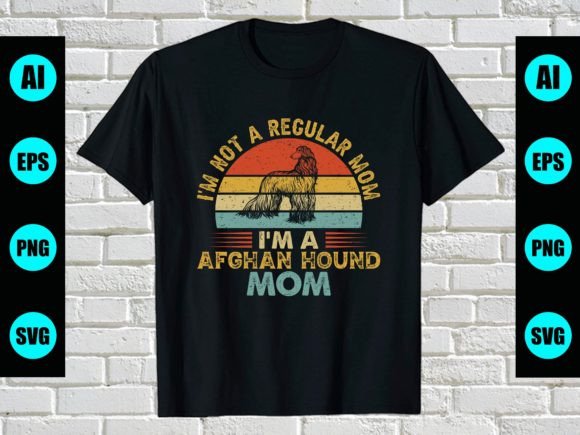 Hound Dog Mom Vintage T-Shirt Design Graphics