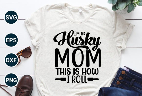 Husky Mom Vector: Premium Graphics for T-Shirt Designs