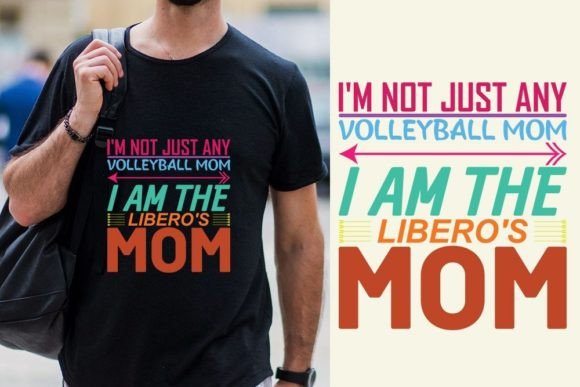 Mom T Shirt Design, Warning Volleyall M
